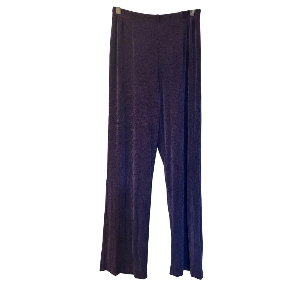 Chicos Travelers Purple 2 Piece Set Tunic Pants Women M Petite Travel Resortwear - Picture 5 of 13